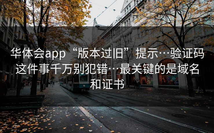 华体会app“版本过旧”提示…验证码这件事千万别犯错…最关键的是域名和证书
